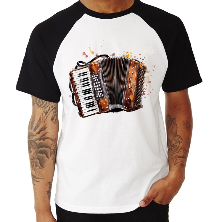 Camiseta Raglan Acordeon Sanfona