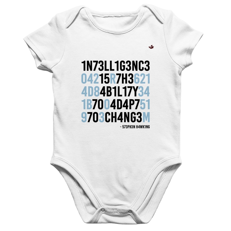 Body Bebê Algodão Adapt to change - Branco