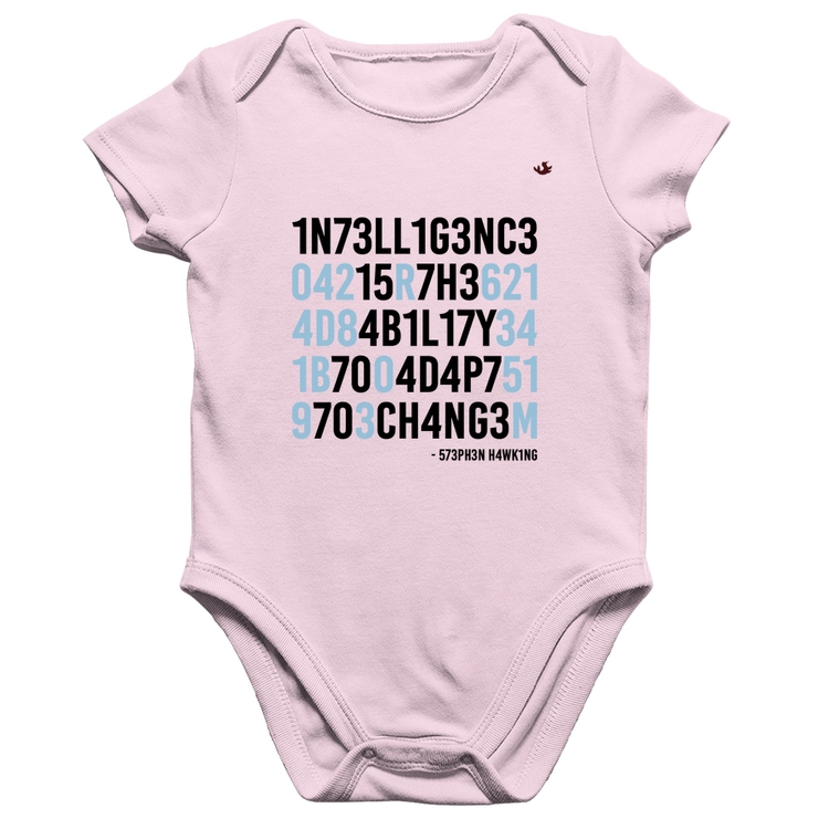 Body Bebê Algodão Adapt to change - Rosa Bebê