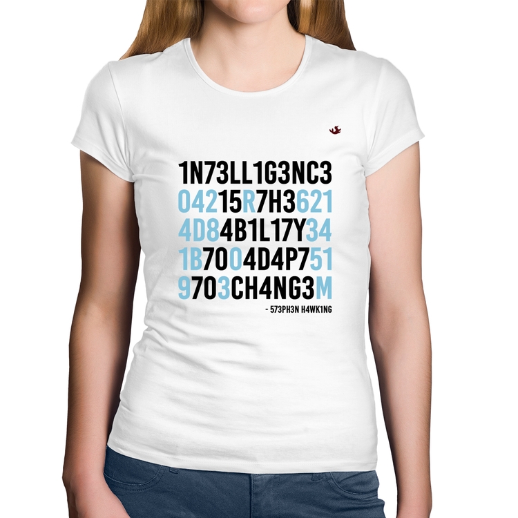 Baby Look Algodão Adapt to change - Branca