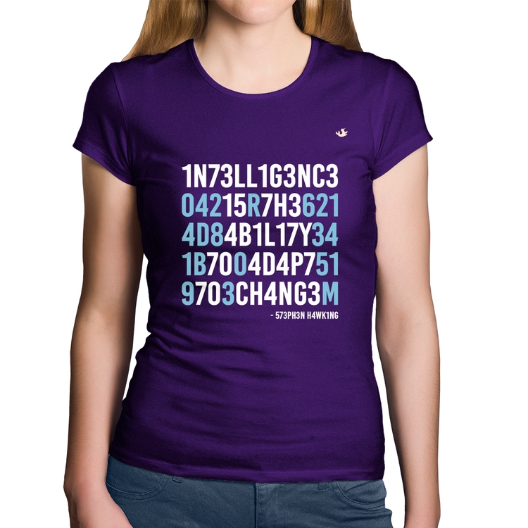 Baby Look Algodão Adapt to change - Roxa