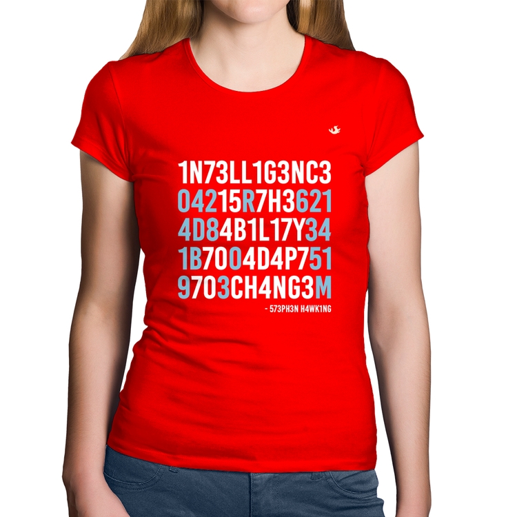 Baby Look Algodão Adapt to change - Vermelha