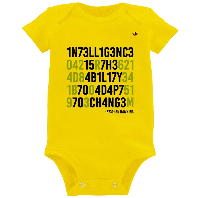 Body Bebê Adapt to change - Amarelo