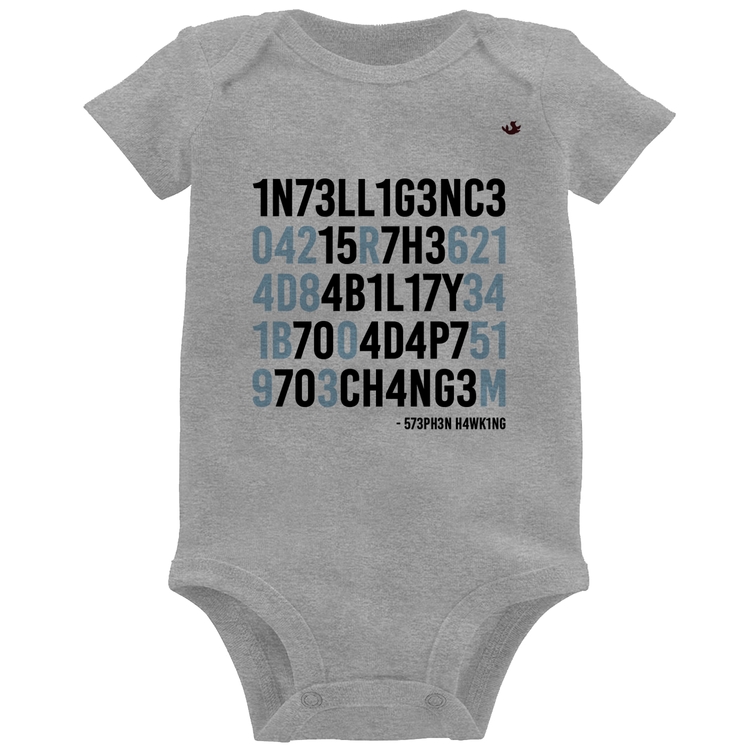 Body Bebê Adapt to change - Cinza