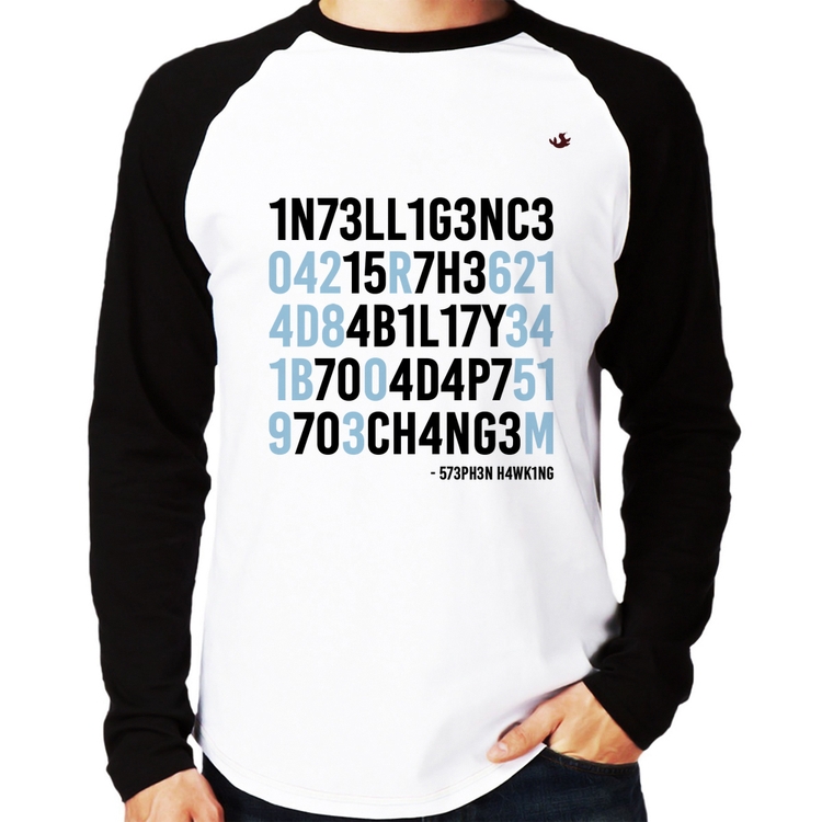 Camiseta Raglan Adapt to change Manga Longa