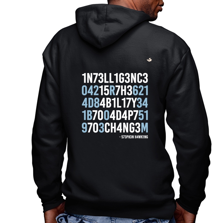Blusa Moletom Adapt to change Masculina com Capuz e Zíper