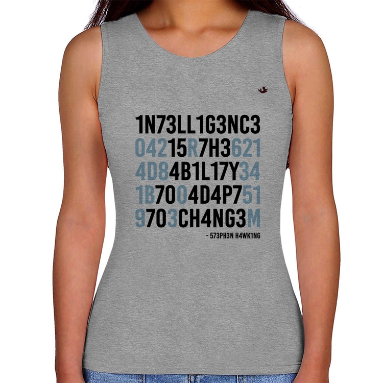 Regata Feminina Adapt to change - Cinza