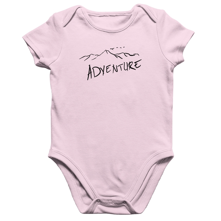 Body Bebê Algodão Adventure - Rosa Bebê