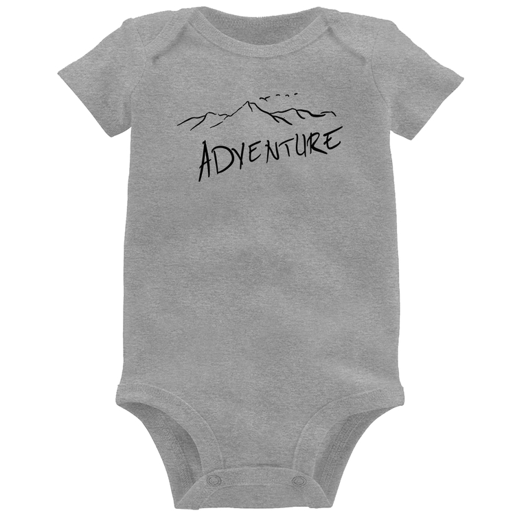 Body Bebê Adventure - Cinza