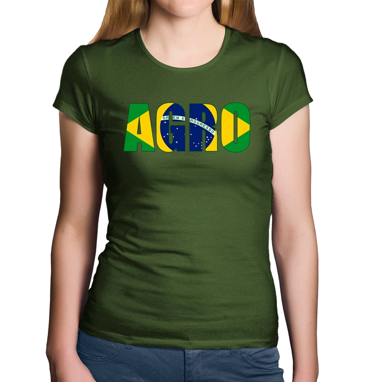 Baby Look Algodão Agro Brasil Rural - Musgo