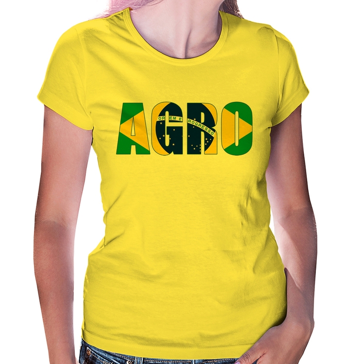 Baby Look Agro Brasil Rural - Amarela