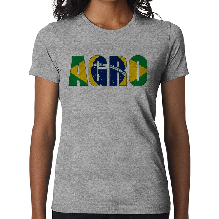 Baby Look Agro Brasil Rural - Cinza