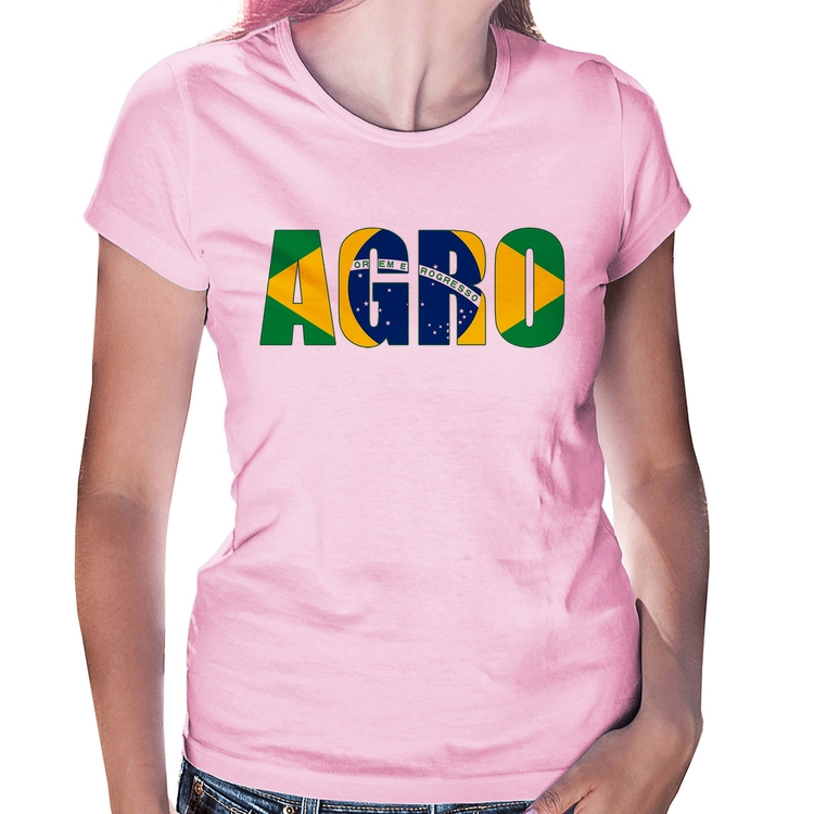 Baby Look Agro Brasil Rural - Rosa Bebê