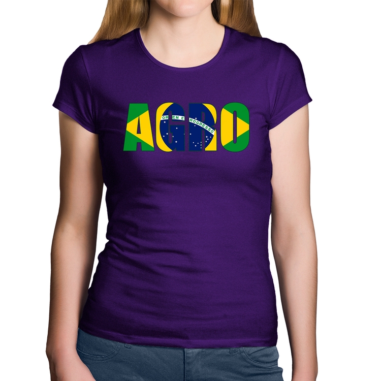 Baby Look Algodão Agro Brasil Rural - Roxa