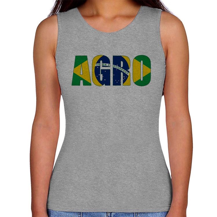 Regata Feminina Agro Brasil Rural - Cinza