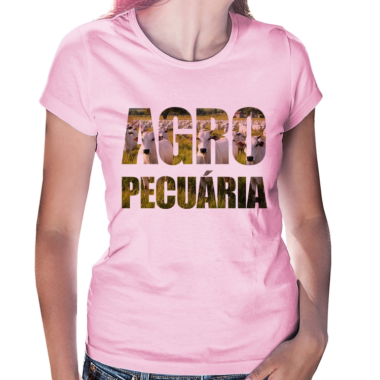 Baby Look Agro Pecuária Boi Nelore - Rosa Bebê