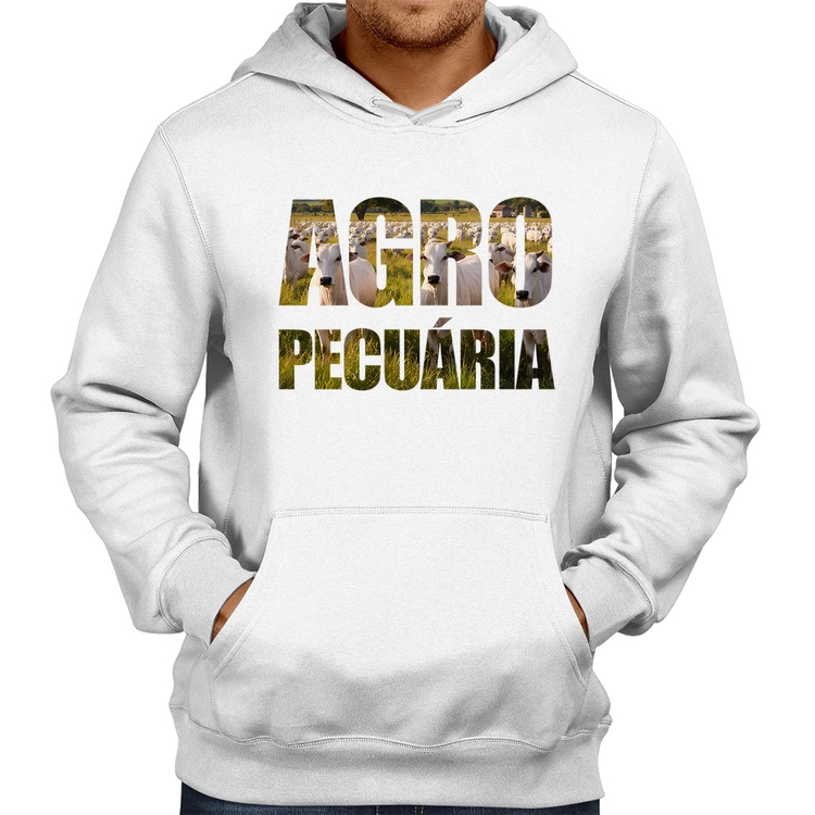 Moletom Agro Pecuária Boi Nelore - Branco
