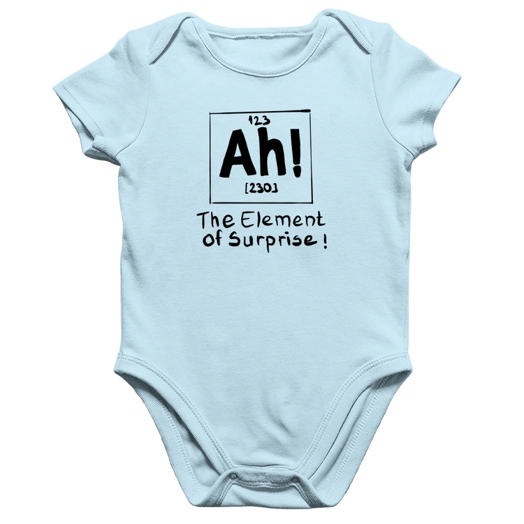 Body Bebê Algodão AH The element of surprise - Azul Bebê