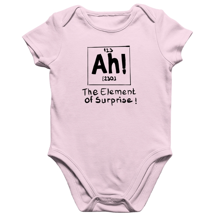 Body Bebê Algodão AH The element of surprise - Rosa Bebê