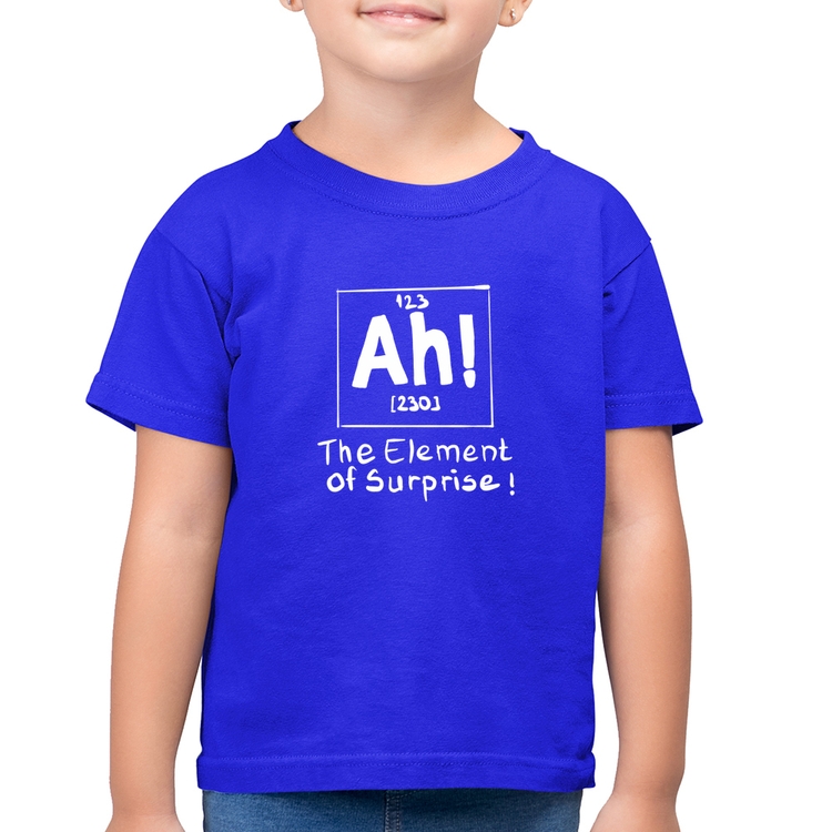 Camiseta Algodão Infantil AH The element of surprise - Azul Royal