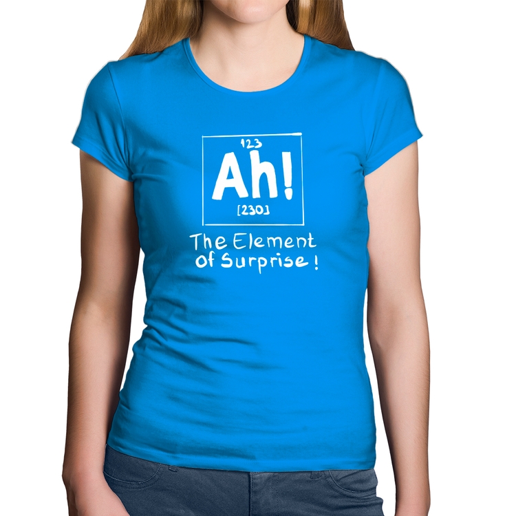 Baby Look Algodão AH The element of surprise - Azul