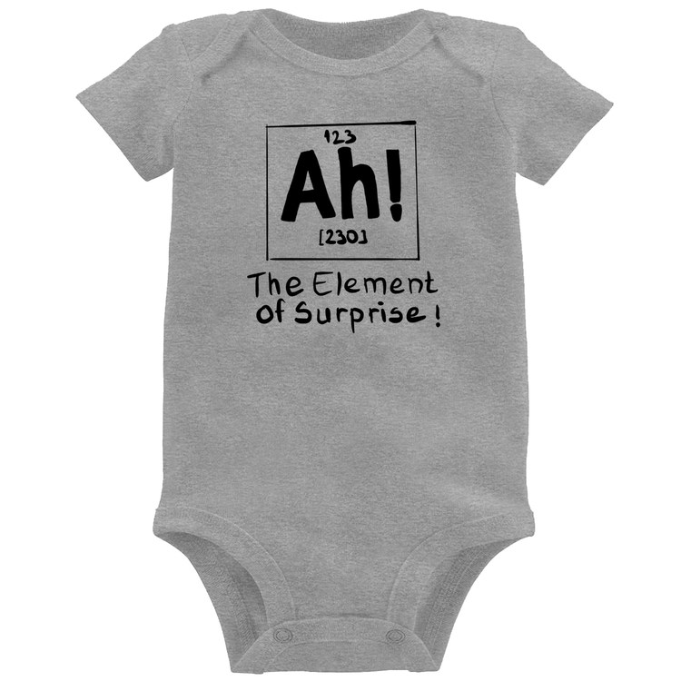 Body Bebê AH The element of surprise - Cinza