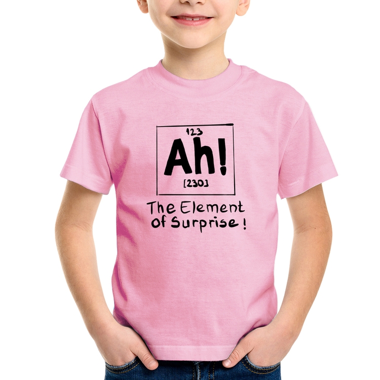 Camiseta Infantil AH The element of surprise - Rosa Bebê