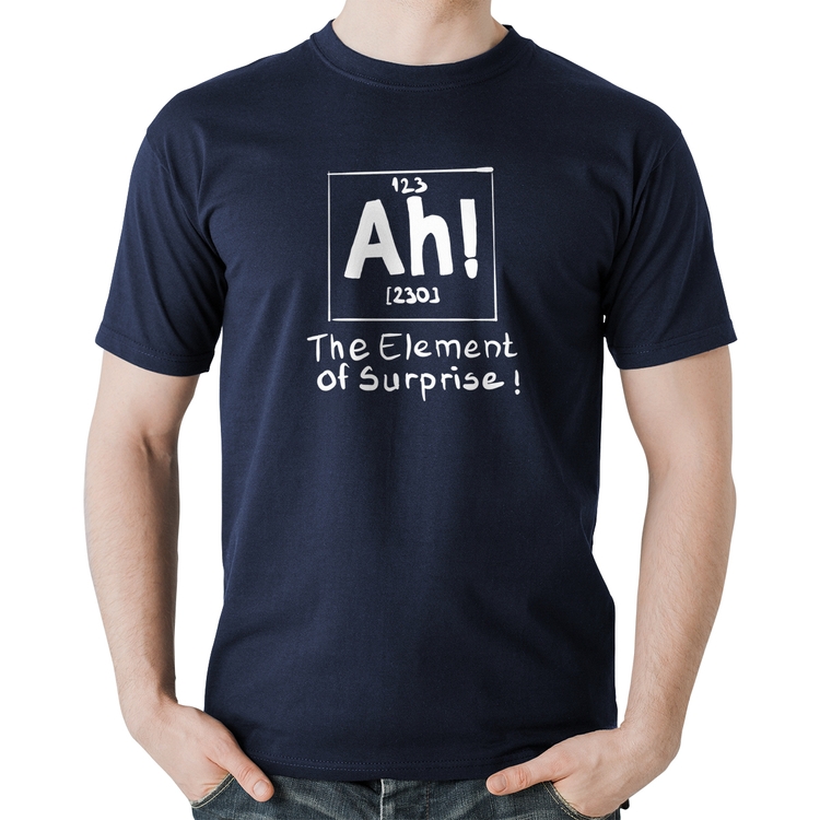 Camiseta Algodão AH The element of surprise - Marinho