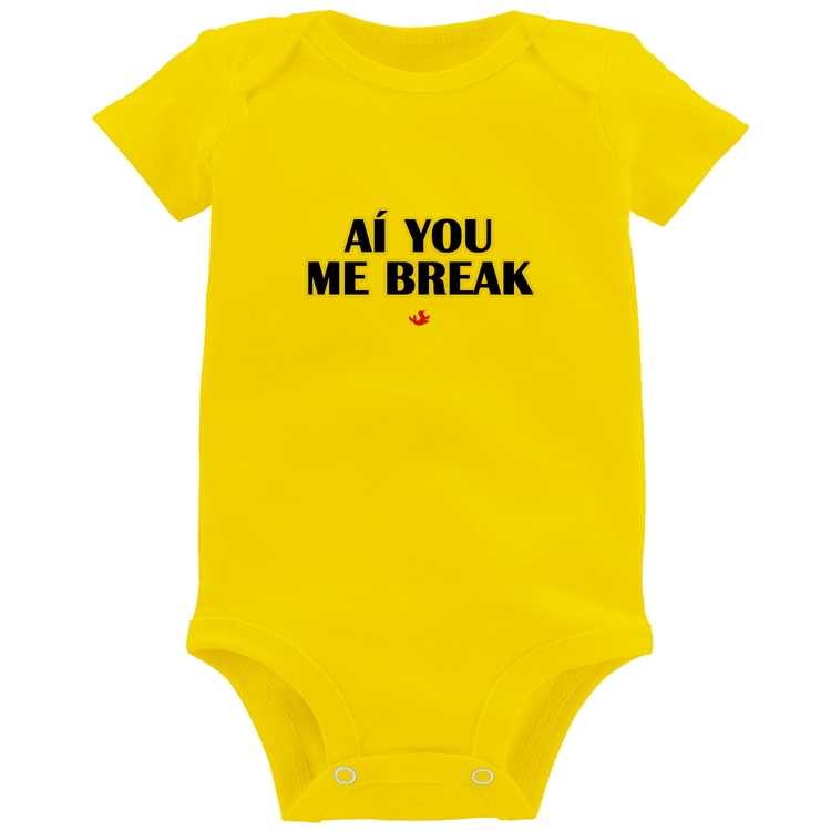 Body Bebê Aí you me break - Amarelo