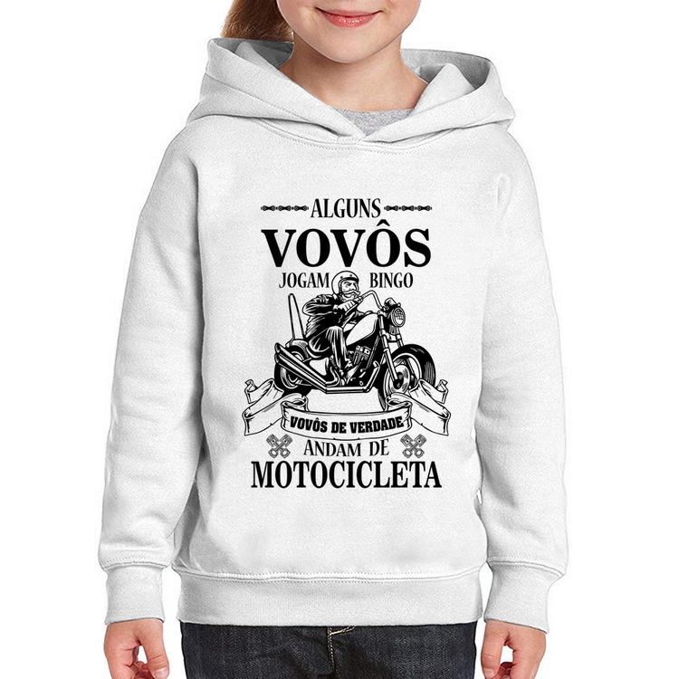 Moletom Infantil Alguns vovôs jogam bingo, vovôs de verdade andam de motocicleta