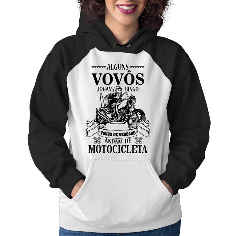 Moletom Feminino Alguns vovôs jogam bingo, vovôs de verdade andam de motocicleta