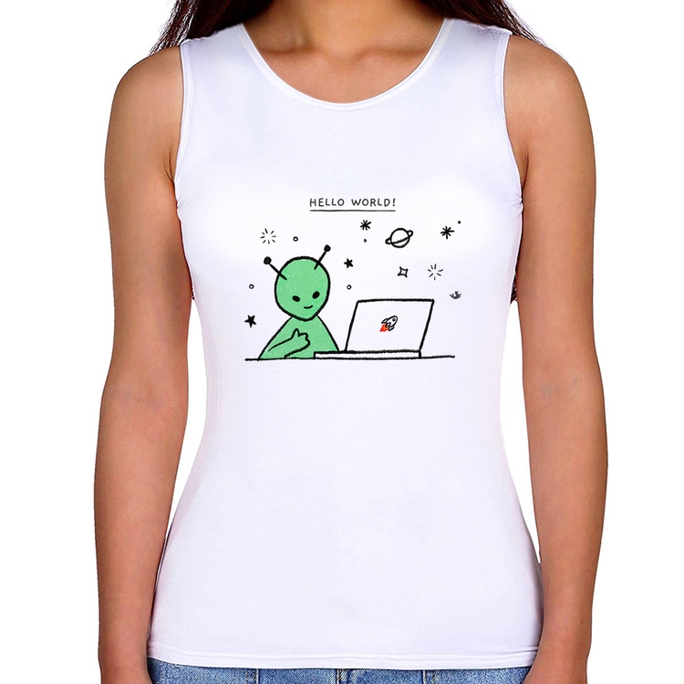 Regata Feminina Alien Hello World!