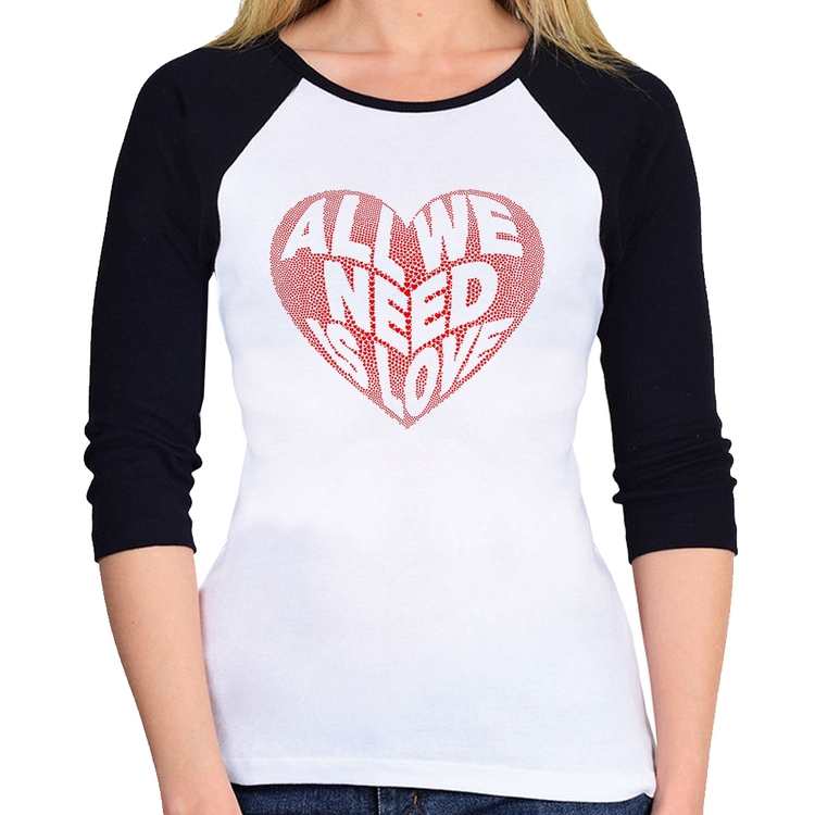 Baby Look Raglan All We Need Is Love Manga 3/4