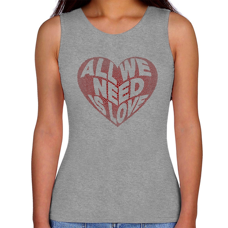 Regata Feminina All We Need Is Love - Cinza