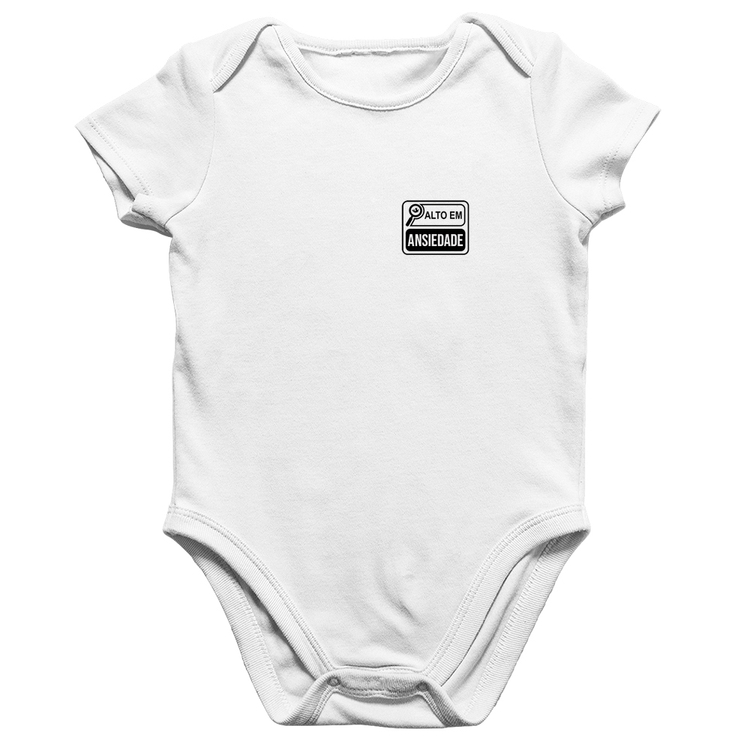 Body Bebê Algodão Alto em Ansiedade - Branco