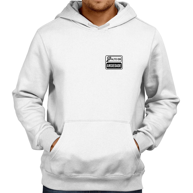 Moletom Alto em Ansiedade - Branco