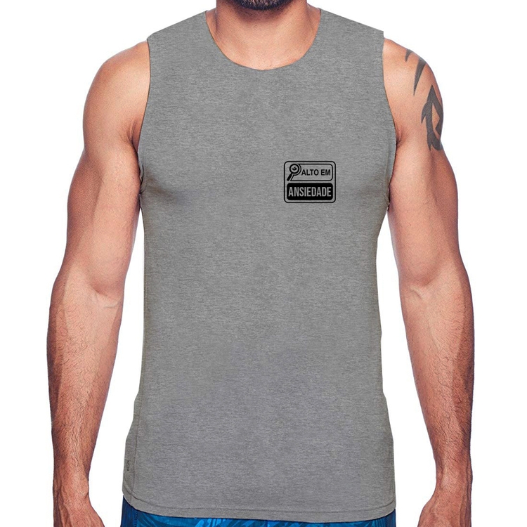 Regata Alto em Ansiedade - Cinza