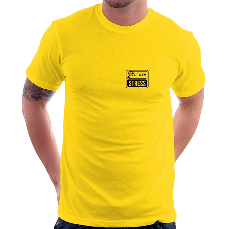 Camiseta Alto em Stress - Amarela