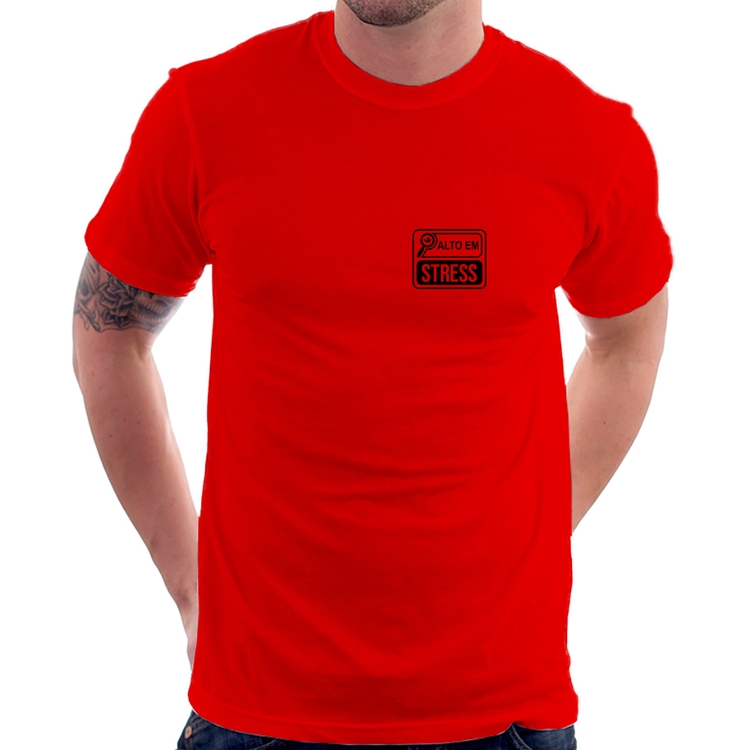 Camiseta Alto em Stress - Vermelha