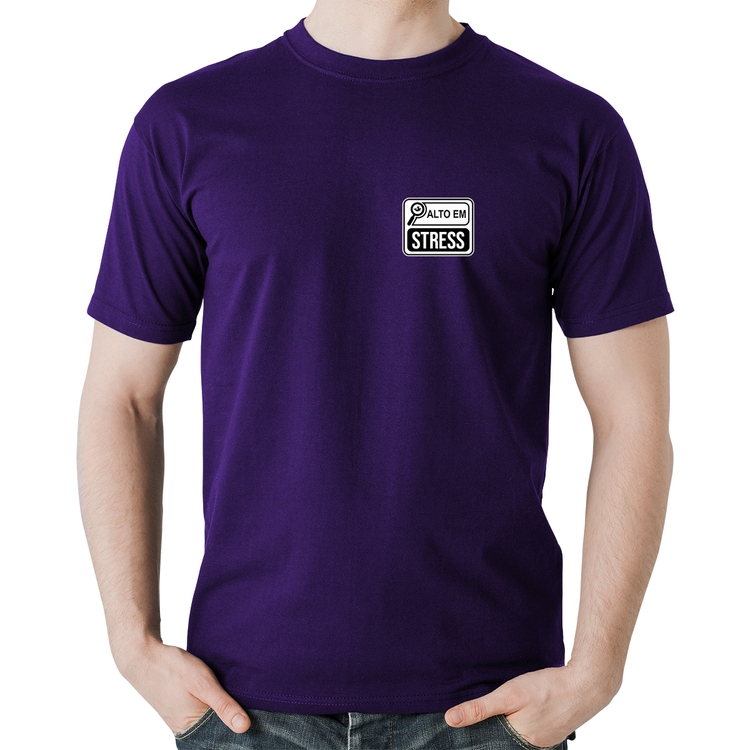 Camiseta Algodão Alto em Stress - Roxa