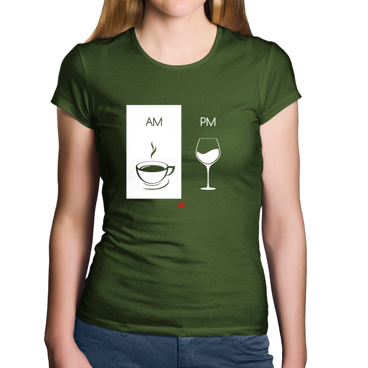 Baby Look Algodão AM Café PM Vinho - Musgo