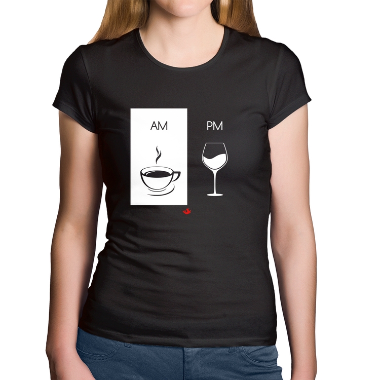 Baby Look Algodão AM Café PM Vinho