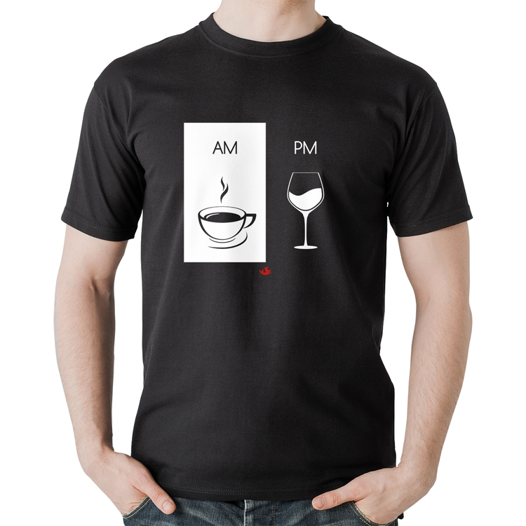 Camiseta Algodão AM Café PM Vinho