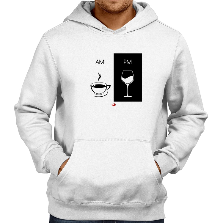 Moletom AM Café PM Vinho - Branco