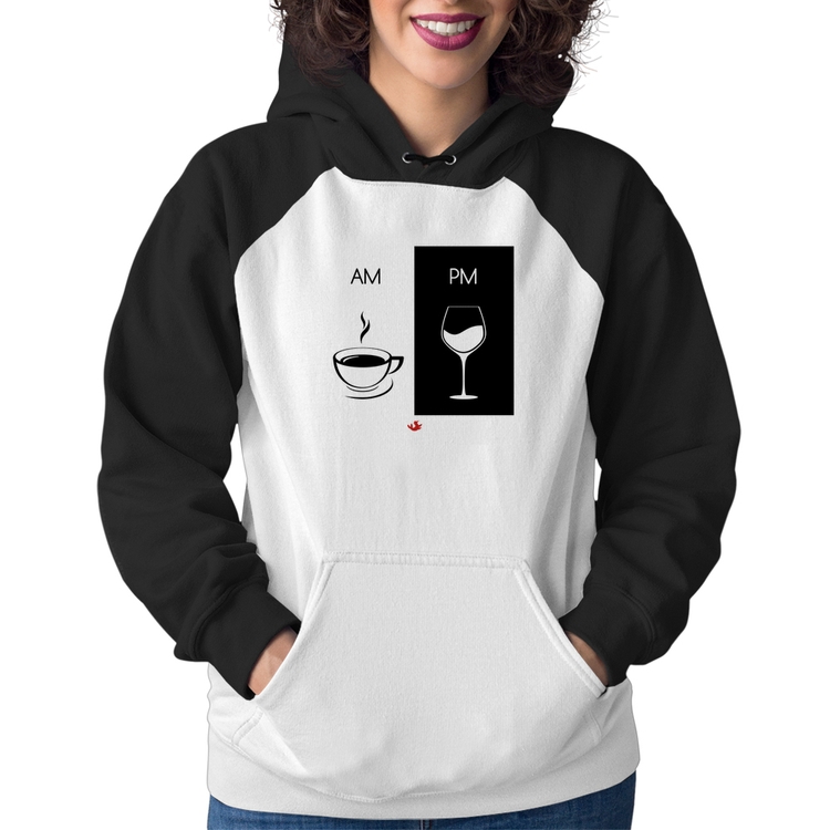 Moletom Feminino AM Café PM Vinho