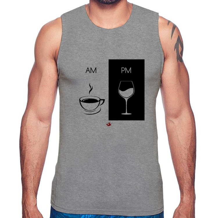 Regata AM Café PM Vinho - Cinza