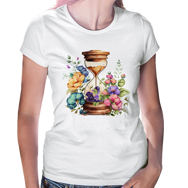 Baby Look Ampulheta Floral