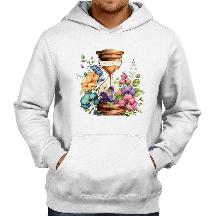 Moletom Ampulheta Floral - Branco