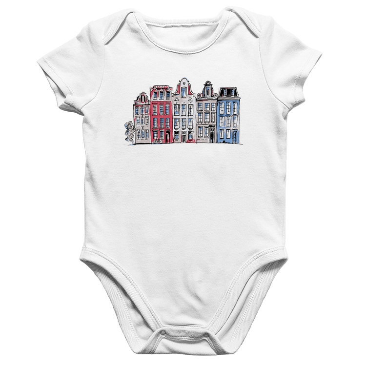 Body Bebê Algodão Amsterdam - Branco