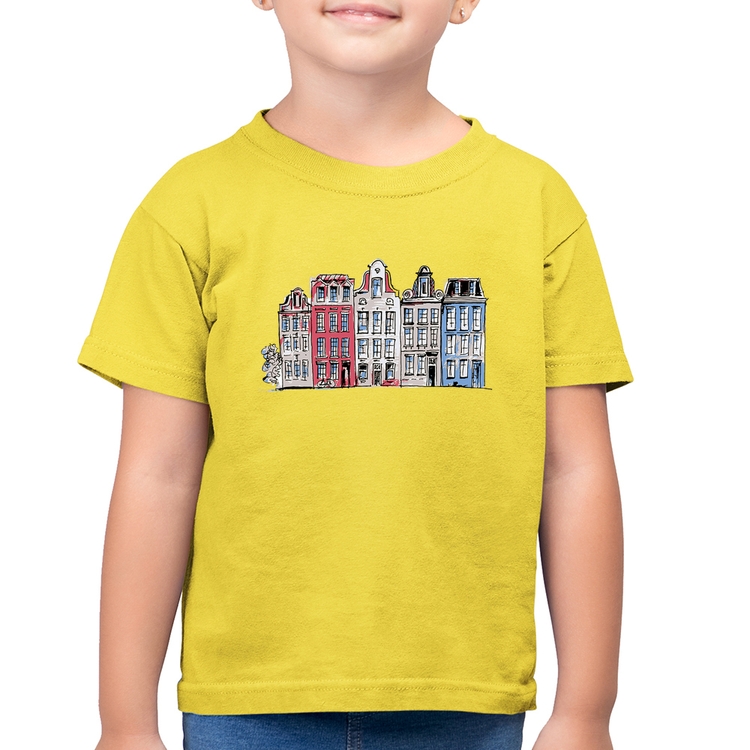 Camiseta Algodão Infantil Amsterdam - Amarelo Canário